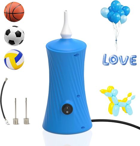 Balloon Pump Electric Air Pump for Long Balloon Inflator Blower Machine for Birthday Party Celebration Balloons Decorations for Sport Ball Twisty Animal Balloons Upgraded Version in Saudi Arabia