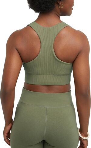 حمالة صدر رياضية من Hanes Originals Longline Racerback، دعم متوسط in Kuwait