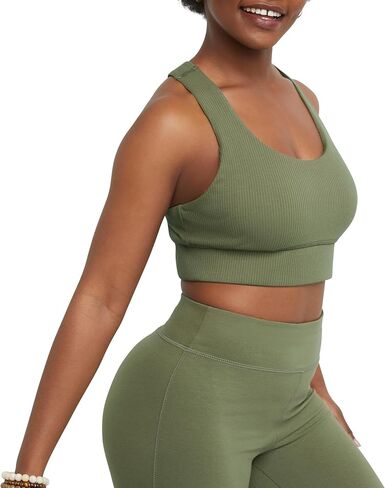 حمالة صدر رياضية من Hanes Originals Longline Racerback، دعم متوسط in Kuwait