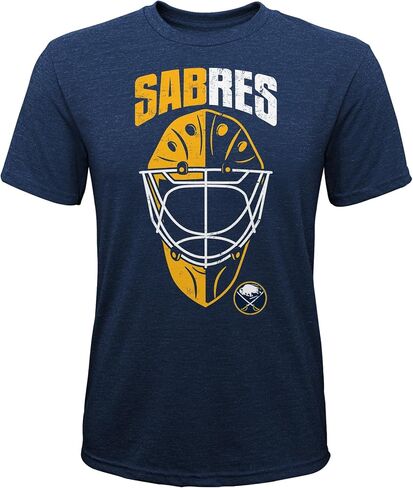 قناع شبابي للأولاد من Outerstuff NHL Buffalo Sabers مصنوع بأكمام قصيرة وأكمام قصيرة، للأعمار من 8 إلى 20 عامًا in Saudi Arabia