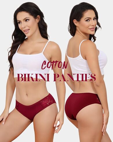 Plus Size Women’s Lace Underwear Comfort Fit Briefs with Stretch Waistband & Cotton Lining in Saudi Arabia