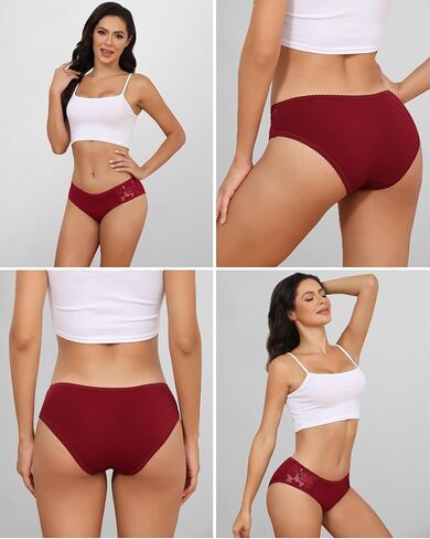 Plus Size Women’s Lace Underwear Comfort Fit Briefs with Stretch Waistband & Cotton Lining in Saudi Arabia