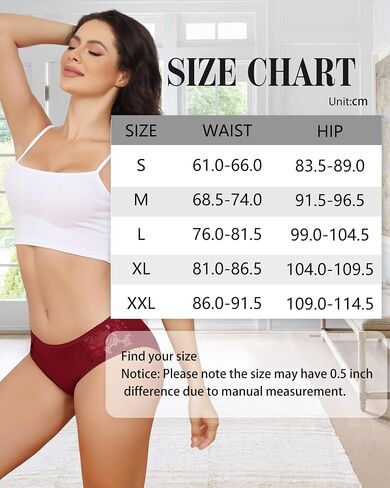 Plus Size Women’s Lace Underwear Comfort Fit Briefs with Stretch Waistband & Cotton Lining in Saudi Arabia