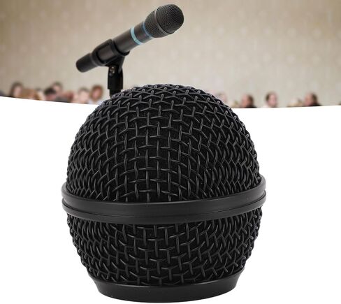 POCREATION Microphone Replacement Head Mic Grille Mesh Ball Mic Ball Head for SV100 with Inner Foam Metal Mesh Black Grille in Saudi Arabia