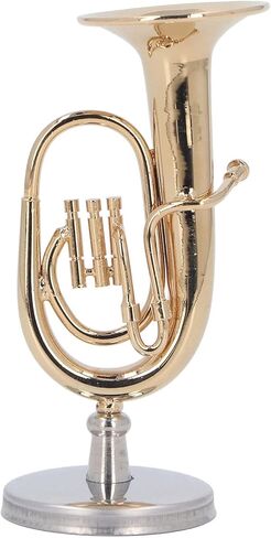 Miniature Tuba Model, Tuba B Tuba B Tuba Brass Plated, Great, Accessories, Decorations, 5.5 Inch, Desk, Bookshelves, Display Cases, Cars, B Tuba, B Tuba, Tuba Modell for Desktop in Saudi Arabia