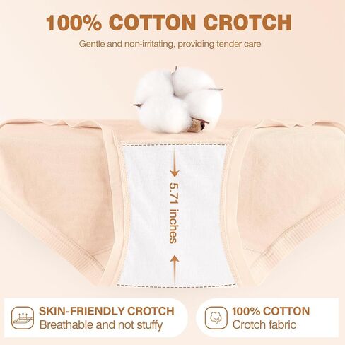Four Pack Women's Cotton Underwear Mid Waisted Ladies Full Coverage Panties in Saudi Arabia