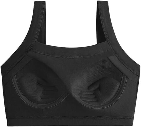 One Solid Color Wire-Free Mesh Breathable Sports Bra in Saudi Arabia