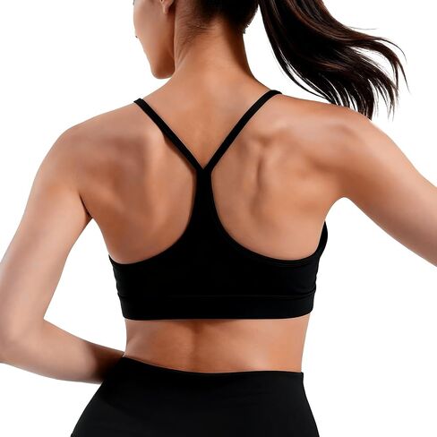 Women’s Buttery Soft Yoga Bras, Y-Back Strappy Sports Bra with Removable Pads, Lightweight Low Impact Pilates Top in Saudi Arabia