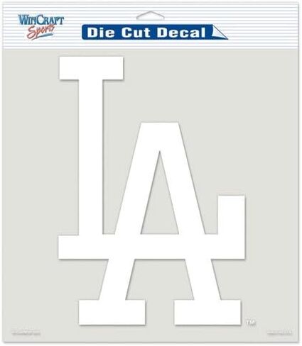 Los Angeles Dodgers Die Cut Car Window Sticker Decal (8x8 Inches) by WinCraft in Saudi Arabia