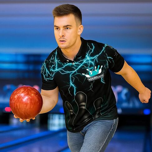 NAZENTI Custom Bowling Shirts with Name Team Name - Personalized Bowling Shirt 3D for Team in Saudi Arabia