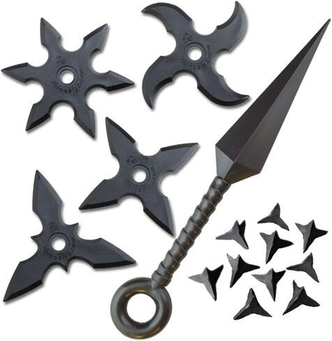 Shinobiya Black Japanese Ninja Weapons Shuriken Set of 5 Rubber in Saudi Arabia