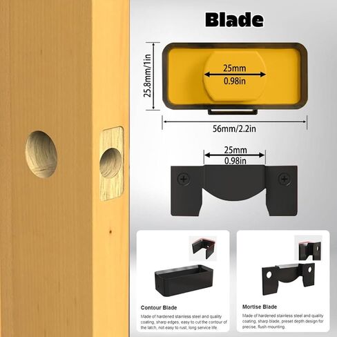 Accuracy Door Lock Mortising Device With Double Measurement Marking For Standard 1~3/4" And 1~3/8" Door Thickness in Saudi Arabia