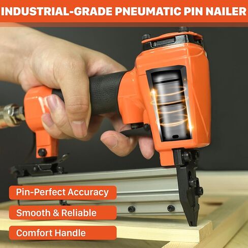 EASEWORK TOOL Pin Nailer 23 مقياس، مسدس أظافر دبوس هوائي لأظافر دبوس 5/32 بوصة إلى 1 بوصة، دبوس صغير بدون رأس يخلق ثقوب غير مرئية، عمر خدمة طويل للغاية، للخزانة، تقليم صغير، قولبة دقيقة، DIY in Kuwait