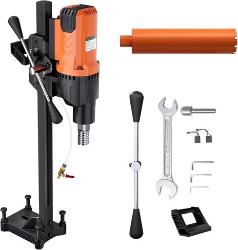 8" Diamond Core Drill Machine with Stand, 2500W Wet & Dry Concrete Core Drilling Rig, 750RPM Heavy Duty Core Drill Press for Concrete Brick Stone Masonry, Max Depth 23.6" in Saudi Arabia