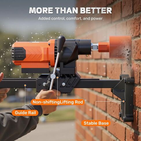 8" Diamond Core Drill Machine with Stand, 2500W Wet & Dry Concrete Core Drilling Rig, 750RPM Heavy Duty Core Drill Press for Concrete Brick Stone Masonry, Max Depth 23.6" in Saudi Arabia