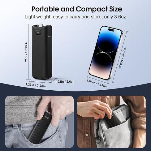 Battery Handle Compatible with DJI Osmo Pocket 3, Portable osmo Pocket 3 Battery Handle, Compatible with External Audio Devices, Data Transfer Function, Intelligent Indicator Light, 1/4" Thread(1pcs) in Kuwait