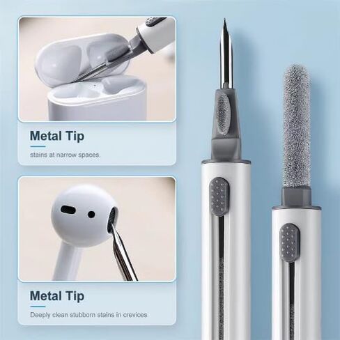 Cleaning Kits for Airpods Pro 1 2 3 Multi-Function Cleaner Pen Soft Brush for Bluetooth Earphones Case Cleaning Tools for iPhone 16 15 Pro Max Lego Camera Lens (White). in Saudi Arabia