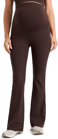 CRZ YOGA Butterlift Maternity Flare Leggings 31" - Workout Yoga Lounge Bootcut Pregnancy Womens Pants Over The Belly in Saudi Arabia