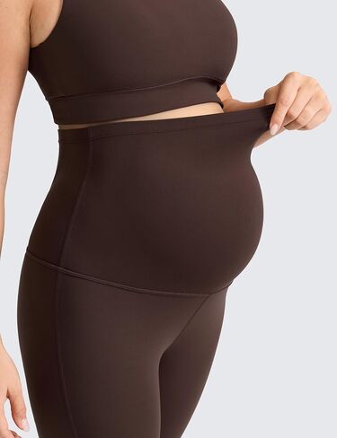 CRZ YOGA Butterlift Maternity Flare Leggings 31" - Workout Yoga Lounge Bootcut Pregnancy Womens Pants Over The Belly in Saudi Arabia