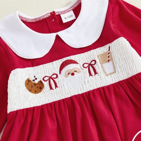 Toddler Baby Girl Thanksgiving Outfit Turkey Smocked Dress Long Sleeve Doll Collar Fall Dresses Harvest Clothes in Saudi Arabia