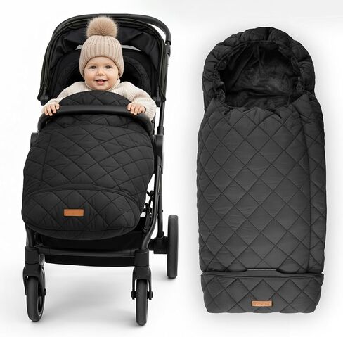 Warm and Cozy Winter Stroller Cover for Baby - Waterproof Bunting Bag with Soft Fleece Lining and Universal Fit for Strollers - Protective Footmuff Blanket for Ultimate Comfort in Wind, Rain & Snow in Saudi Arabia
