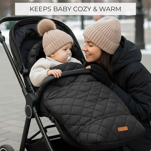 Warm and Cozy Winter Stroller Cover for Baby - Waterproof Bunting Bag with Soft Fleece Lining and Universal Fit for Strollers - Protective Footmuff Blanket for Ultimate Comfort in Wind, Rain & Snow in Saudi Arabia