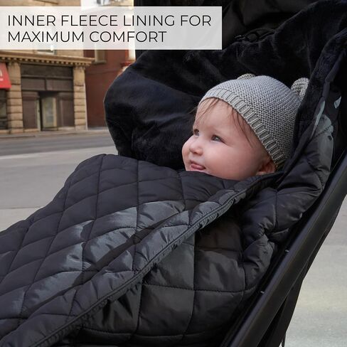 Warm and Cozy Winter Stroller Cover for Baby - Waterproof Bunting Bag with Soft Fleece Lining and Universal Fit for Strollers - Protective Footmuff Blanket for Ultimate Comfort in Wind, Rain & Snow in Saudi Arabia
