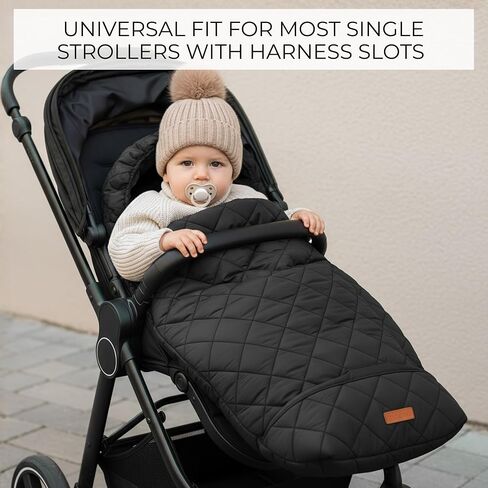 Warm and Cozy Winter Stroller Cover for Baby - Waterproof Bunting Bag with Soft Fleece Lining and Universal Fit for Strollers - Protective Footmuff Blanket for Ultimate Comfort in Wind, Rain & Snow in Saudi Arabia