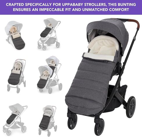 حقيبة الرايات لعربات الأطفال UPPAbaby Vista، V2، V3، Cruz، V2، V3 RumbleSeat، V2، V3 Ridge، Minu Strollers، غطاء قدم عربة أطفال دافئ وفخم للغاية مقاوم للماء، غطاء عربة أطفال شتوي قابل للتمديد، حقيبة نوم in Kuwait