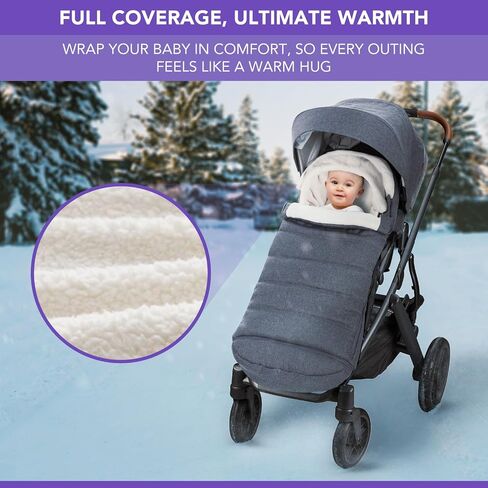 حقيبة الرايات لعربات الأطفال UPPAbaby Vista، V2، V3، Cruz، V2، V3 RumbleSeat، V2، V3 Ridge، Minu Strollers، غطاء قدم عربة أطفال دافئ وفخم للغاية مقاوم للماء، غطاء عربة أطفال شتوي قابل للتمديد، حقيبة نوم in Kuwait