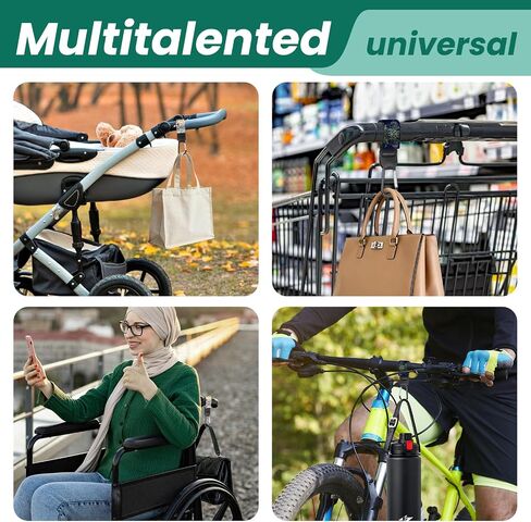 Stroller Straps, Mommy Hooks Diaper Bags, Universal Shopping cart, Wallet, Backpack - 2 Packs (White Flowers + Black Flowers) in Saudi Arabia