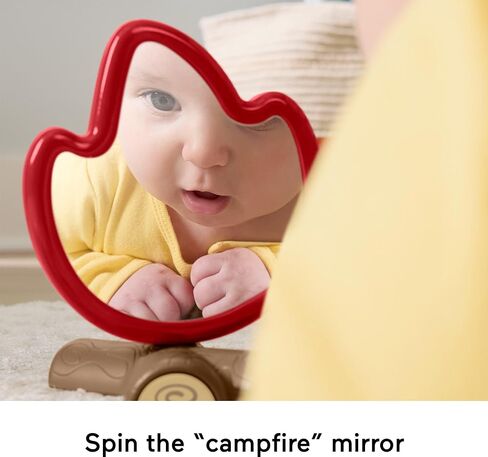 Fisher-Price Baby Toys Mini Me Moments Camp & Crinkle Set, 7-Piece Fishing & Hiking Sensory Activities for Newborn Play Ages 3+ Months in Saudi Arabia