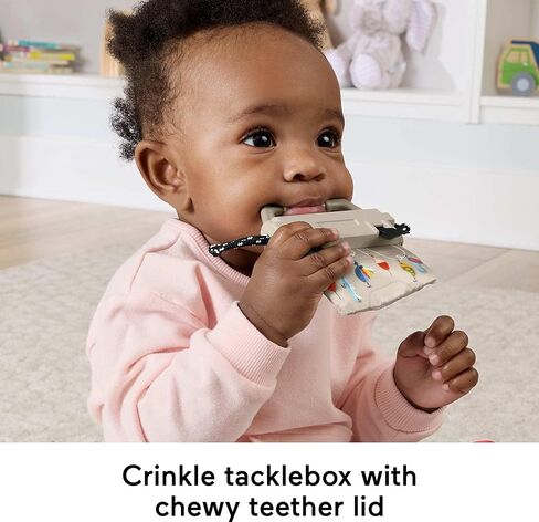 Fisher-Price Baby Toys Mini Me Moments Camp & Crinkle Set, 7-Piece Fishing & Hiking Sensory Activities for Newborn Play Ages 3+ Months in Saudi Arabia