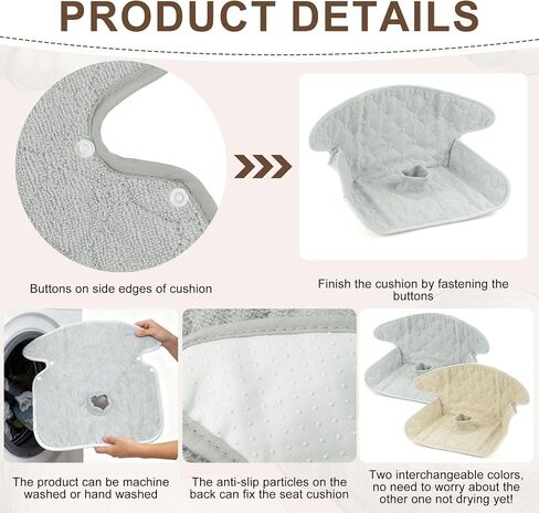 Piddle Pads Carseat, 2 Pieces Car Seat Potty Training Pad, Waterproof and Anti-Slip, Breathable and Comfortable, Machine Washable, Car Seat Piddle Pads for Stroller, Dining Chair (Khaki and Gray) in Saudi Arabia