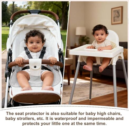 Piddle Pads Carseat, 2 Pieces Car Seat Potty Training Pad, Waterproof and Anti-Slip, Breathable and Comfortable, Machine Washable, Car Seat Piddle Pads for Stroller, Dining Chair (Khaki and Gray) in Saudi Arabia