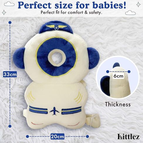 حقيبة ظهر واقية لرأس الطفل من LITTLEZ باللون الأحمر، وسادة خلفية ناعمة وآمنة للأطفال الصغار قابلة للتعديل لحماية رأس الطفل للرضع in Kuwait
