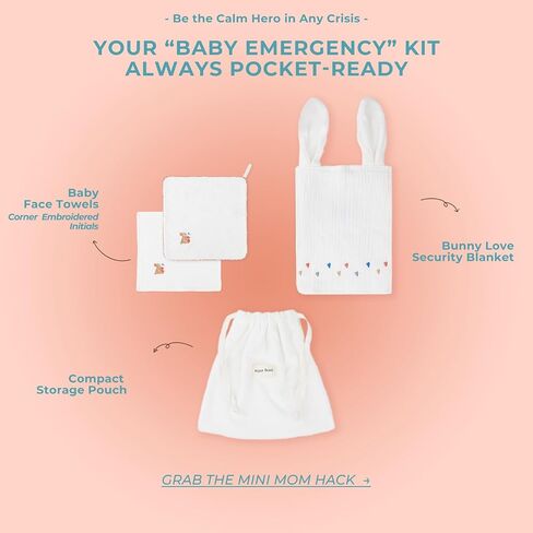 Poncho Muslin Towels for Kids Set of 6 for Embroidery,Baby Bath Towels with Muslin and Soft Terry,24" x 24"Baby Beach Poncho with Seamless Pro Edge, Unique Gifts Box for Boys and Girls in Saudi Arabia