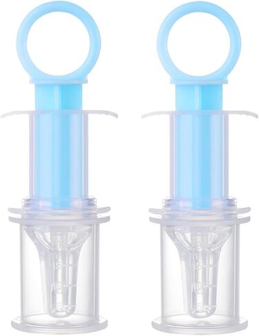 BabyX Kids Baby Oral Syringe & Dispenser Calibrated for Liquid Medicine, Reduce Mess, Easy Way to Orally Administer Medication, Includes Bottle Adapter, 2 Pack in Saudi Arabia