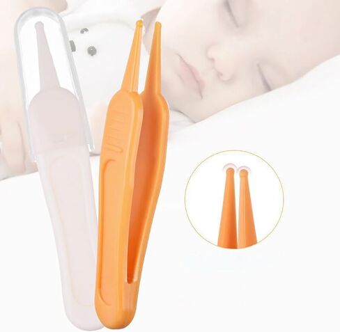 GSHLLO 10 Pcs Plastic Infant Nose Cleaning Tweezers Baby Ear Nose Navel Cleaner Clip Newborn Booger Remover Picker Plier for Baby Care in Saudi Arabia