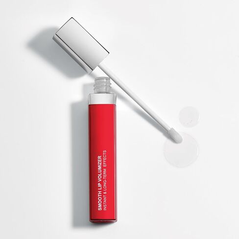 Dermelect Smooth Lip Volumizer for Lips - Anti Aging Plumper with Argan Oil, Shea Butter, Coconut Oil, Hyaluronic Acid Vitamin C Silkflo Hydrating Conditioning Lip Primer for Dryness Thin Lips .24 oz in Saudi Arabia