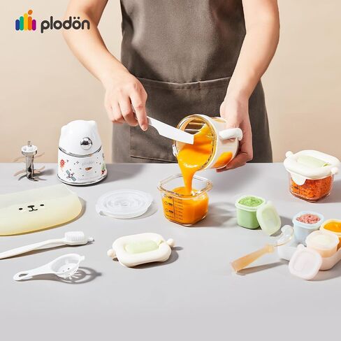Baby Food Maker - Food Puree Processor, Fruits, Vegetables, Meats and Potatoes Mini Food Blender, Suitable for Avocados, Grapes and Strawberries Space Silver, 10 oz Gift Package in Saudi Arabia