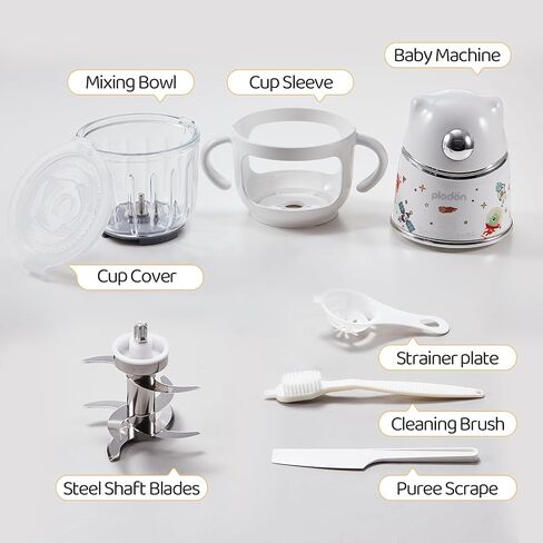 Baby Food Maker - Food Puree Processor, Fruits, Vegetables, Meats and Potatoes Mini Food Blender, Suitable for Avocados, Grapes and Strawberries Space Silver, 10 oz Gift Package in Saudi Arabia