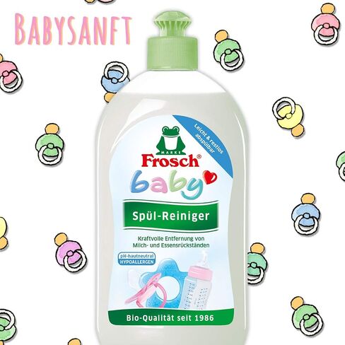 Frosch Baby Washing Up Cleaner, Sensitive Washing Up Liquid for Baby Bottles & Teats, Hypoallergenic, Suitable for Allergy Sufferers, 500 ml in Saudi Arabia