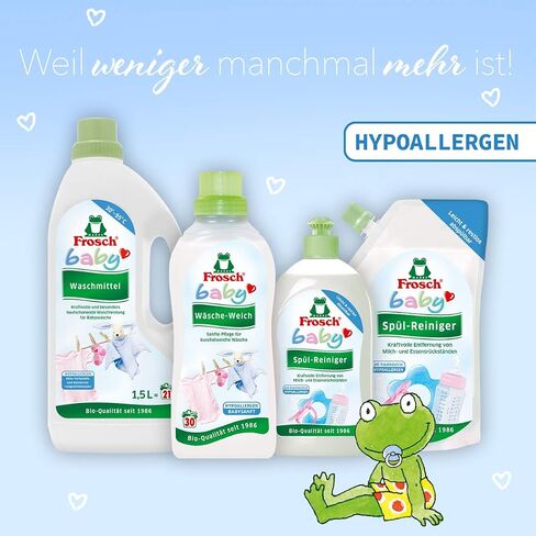 Frosch Baby Washing Up Cleaner, Sensitive Washing Up Liquid for Baby Bottles & Teats, Hypoallergenic, Suitable for Allergy Sufferers, 500 ml in Saudi Arabia