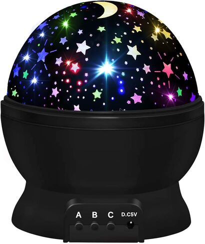 Night Light for Kids,Boys Toys for 3 4 5 6 7 8 Year Old Boys,Star Projector 360 Degree Rotation - 4 LED Bulbs 16 Light Color Changing with USB Cable,Lamp Ceiling Lights for Kids Bedroom in Kuwait