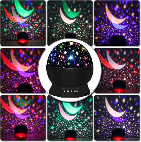 Night Light for Kids,Boys Toys for 3 4 5 6 7 8 Year Old Boys,Star Projector 360 Degree Rotation - 4 LED Bulbs 16 Light Color Changing with USB Cable,Lamp Ceiling Lights for Kids Bedroom in Kuwait