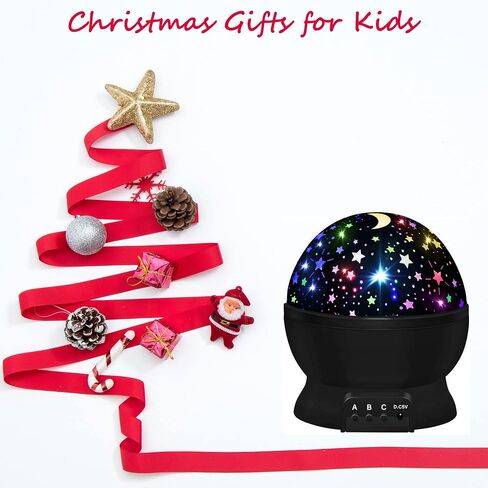 Night Light for Kids,Boys Toys for 3 4 5 6 7 8 Year Old Boys,Star Projector 360 Degree Rotation - 4 LED Bulbs 16 Light Color Changing with USB Cable,Lamp Ceiling Lights for Kids Bedroom in Kuwait