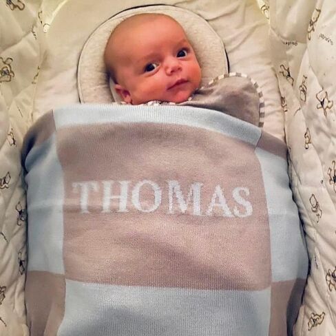 Personalized Crib Name Blanket, Signature Letter Design in Saudi Arabia
