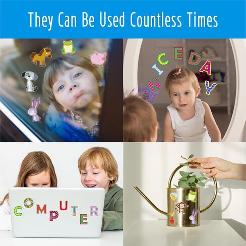 38PCS Reusable Jelly Stickers, Waterproof Spring-Theme Window Cling Stickers for Toddlers, Removable Easy to Clean Gel Decals for Kids, Adults, Home & Classroom Decors, Travel Toy (Not Edible) in Saudi Arabia