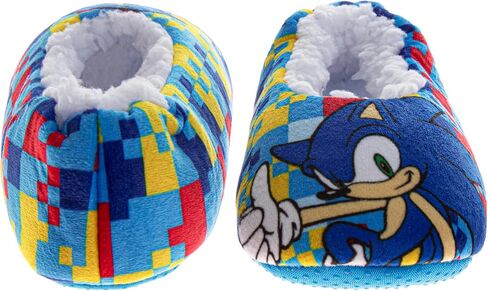 Josmo Slipper Socks for Boys - Plush Soft Cozy SlipOn Sock Slippers with Grip - Cars SpiderMan Paw Patrol TMNT Sonic Toy Story (Sizes: 5-10 Toddlers / 11-12 Little Kids) in Saudi Arabia